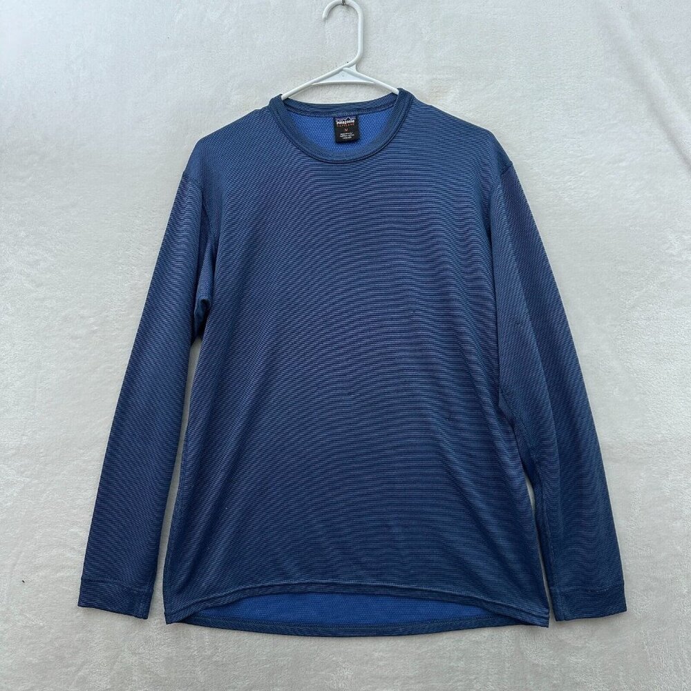Vintage Patagonia Capilene Shirt Mens M Blue Base Layer Made In USA 90s